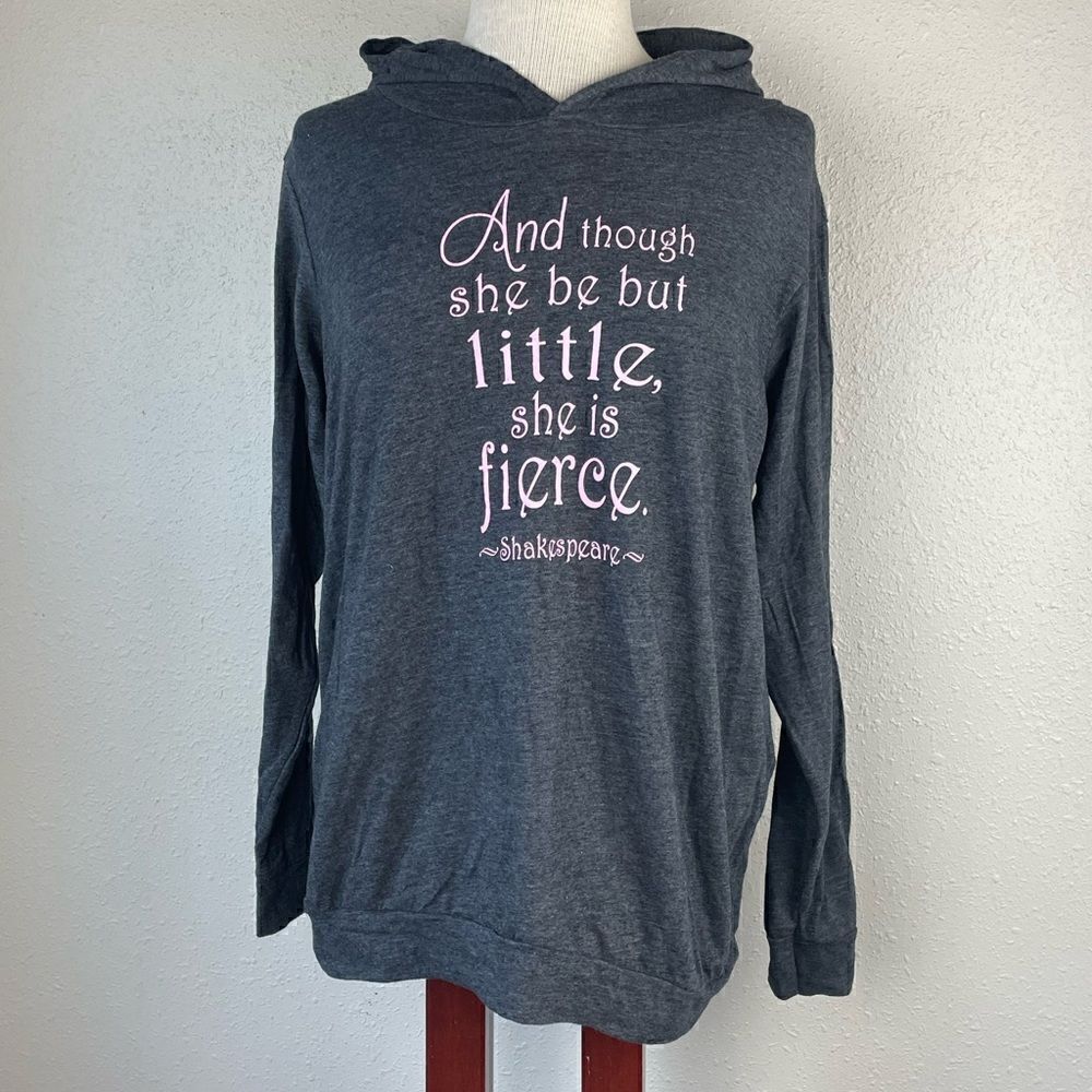 EUC Urban Smalls Womens Gray Hooded Long Sleeve Shirt Size L